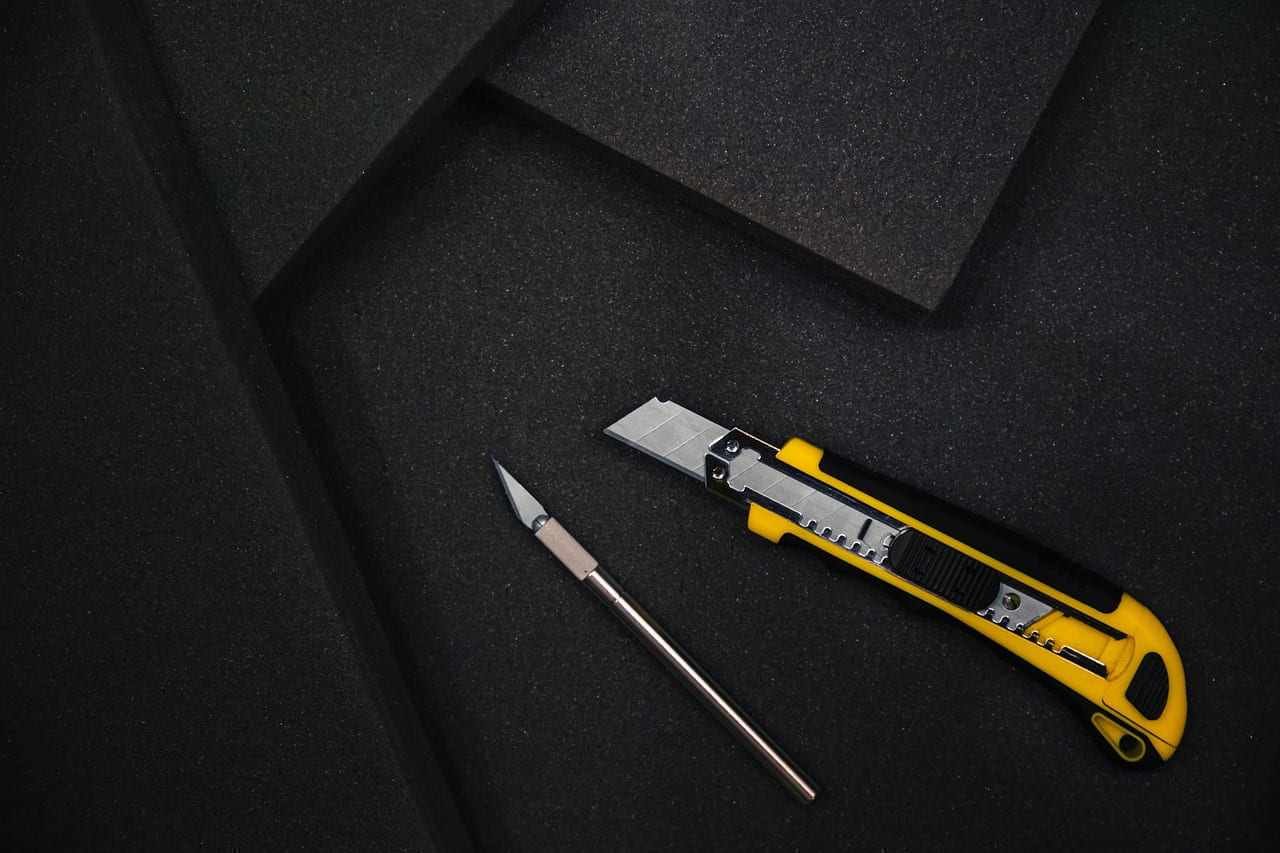 knife, tools, cutting, constructing, sponge, cut, diy, home, equipment, repair, renovation, improvement, do it yourself, hobby, home improvement, assembly, preparation, fix, utensil, gray home, gray tools, knife, diy, diy, diy, diy, diy, home improvement on Hammer & Home