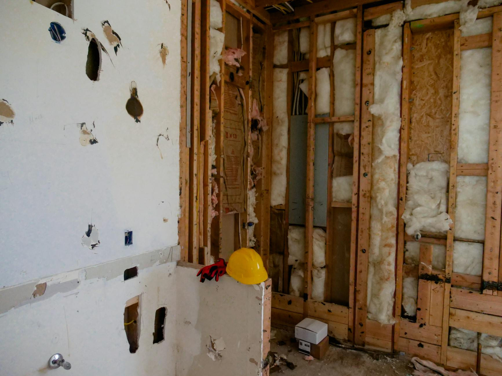 An interior space undergoing reconstruction and demolition for renovation. on Hammer & Home