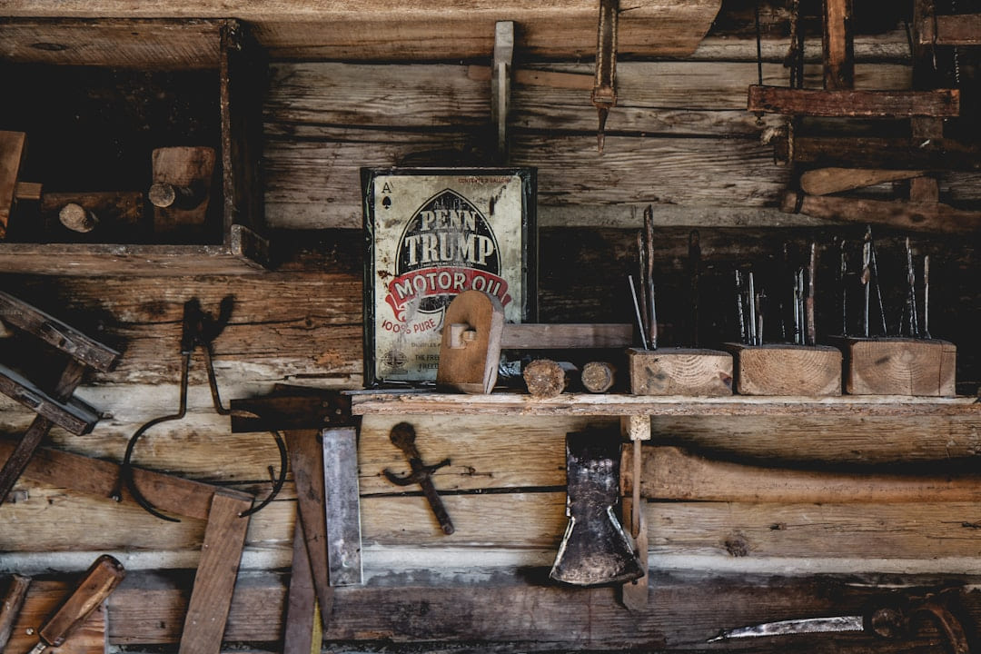 brown wooden shelf on Hammer & Home